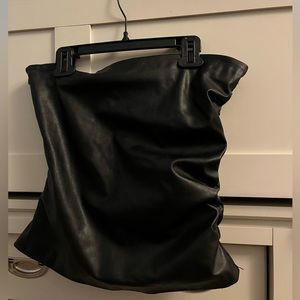 Zara, lightly worn, leather top
